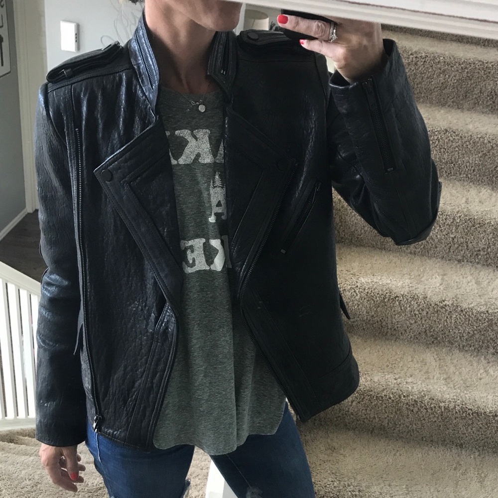 Like new Joes jeans leather moto jacket